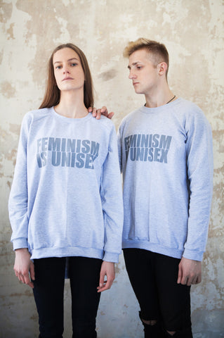 Unisex sweater F=U: Light grey + grey