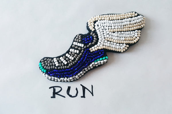 Unisex pin "Run"