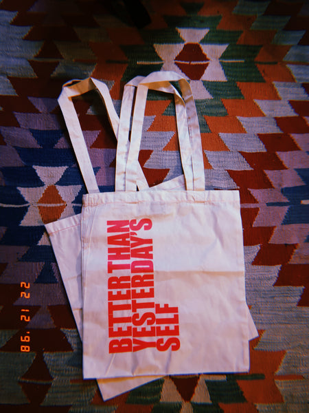 Handprinted Original Statement Cotton Tote Bags