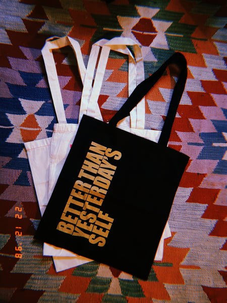 Handprinted Original Statement Cotton Tote Bags