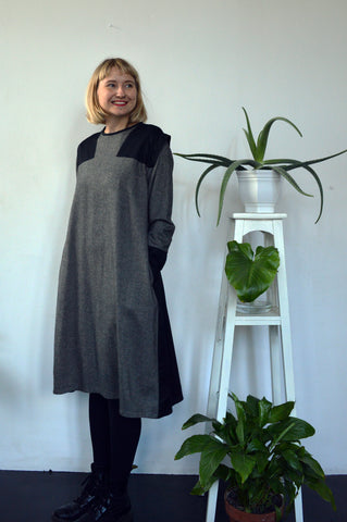 Space Warrior Princess becomes Queen and Goes to Work Dress - Grey with black details