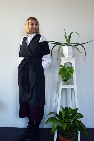 Cold Shoulder winter kimono/ dress/ jacket