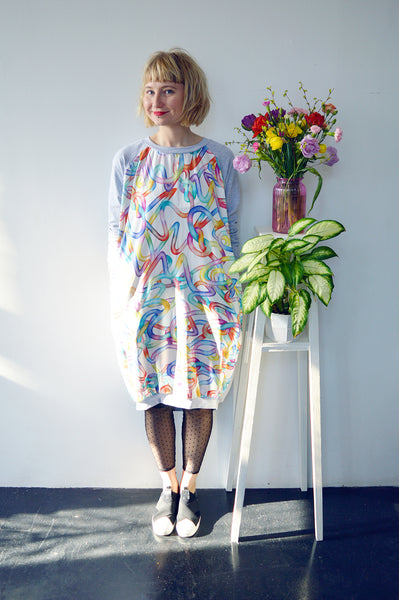 Colorful and Fun Oversized Sweaterdress