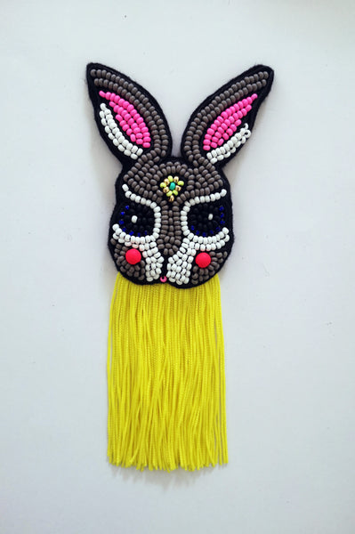 Super Fun Rabbit Brooch with Fringre "The Fun Brother"