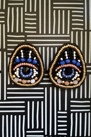 Oversized Statement Earrings with Mystical All Feeling Eyes