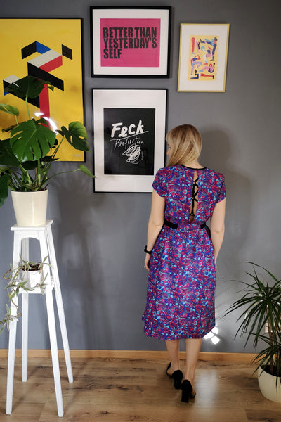 Colorful and Versetile Cotton Midi Dress with Pockets