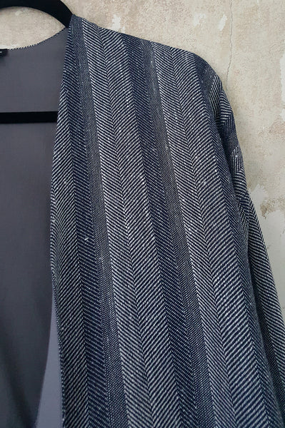NEW Autumn Grey Woven Etno Style Long Sleeved warm Transformer Kimono - from dress to a kimono jacket