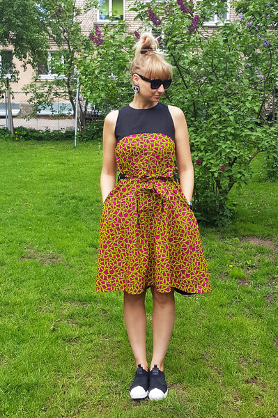 Mama Africa Crazy Banana Summer Party Dress