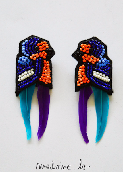 Eva earrings "The Swallow"