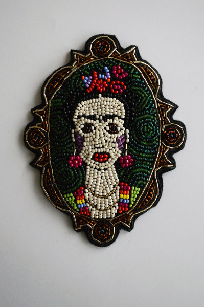 Frida Kahlo Portrait Oversized Statement Brooch