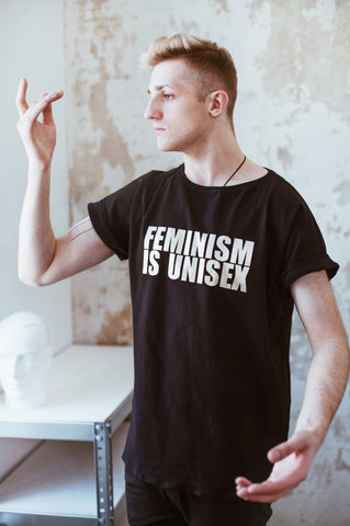 Unisex tshirt F=U:  Black + gold