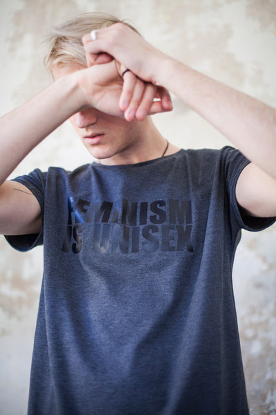 Unisex tshirt F=U: Graffit grey + black