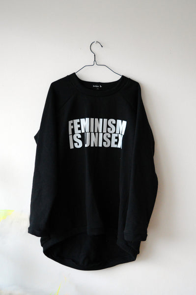Unisex sweater F=U: Black + white