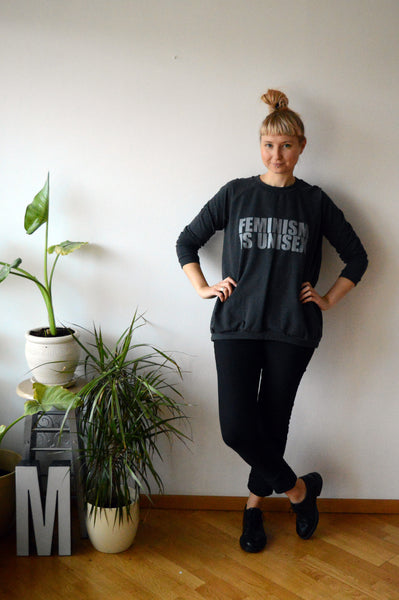 Unisex sweater F=U: Graffit grey + grey