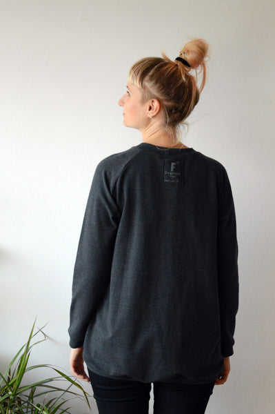 Unisex sweater F=U: Graffit grey + grey