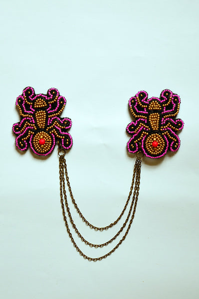 Chain Pin with golden ants "I am Resilient" I