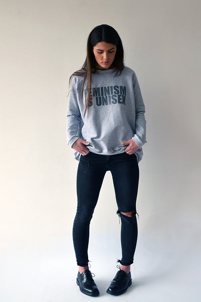 Unisex sweater F=U: Light grey + grey